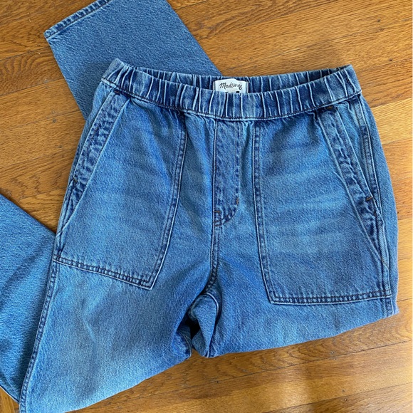 Madewell Pull-On Relaxed Jeans in Beswick Wash - Size Small - Picture 1 of 7